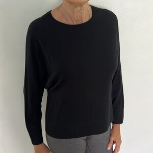 Eileen Fisher Black Extra Fine Merino Wool Sweater
